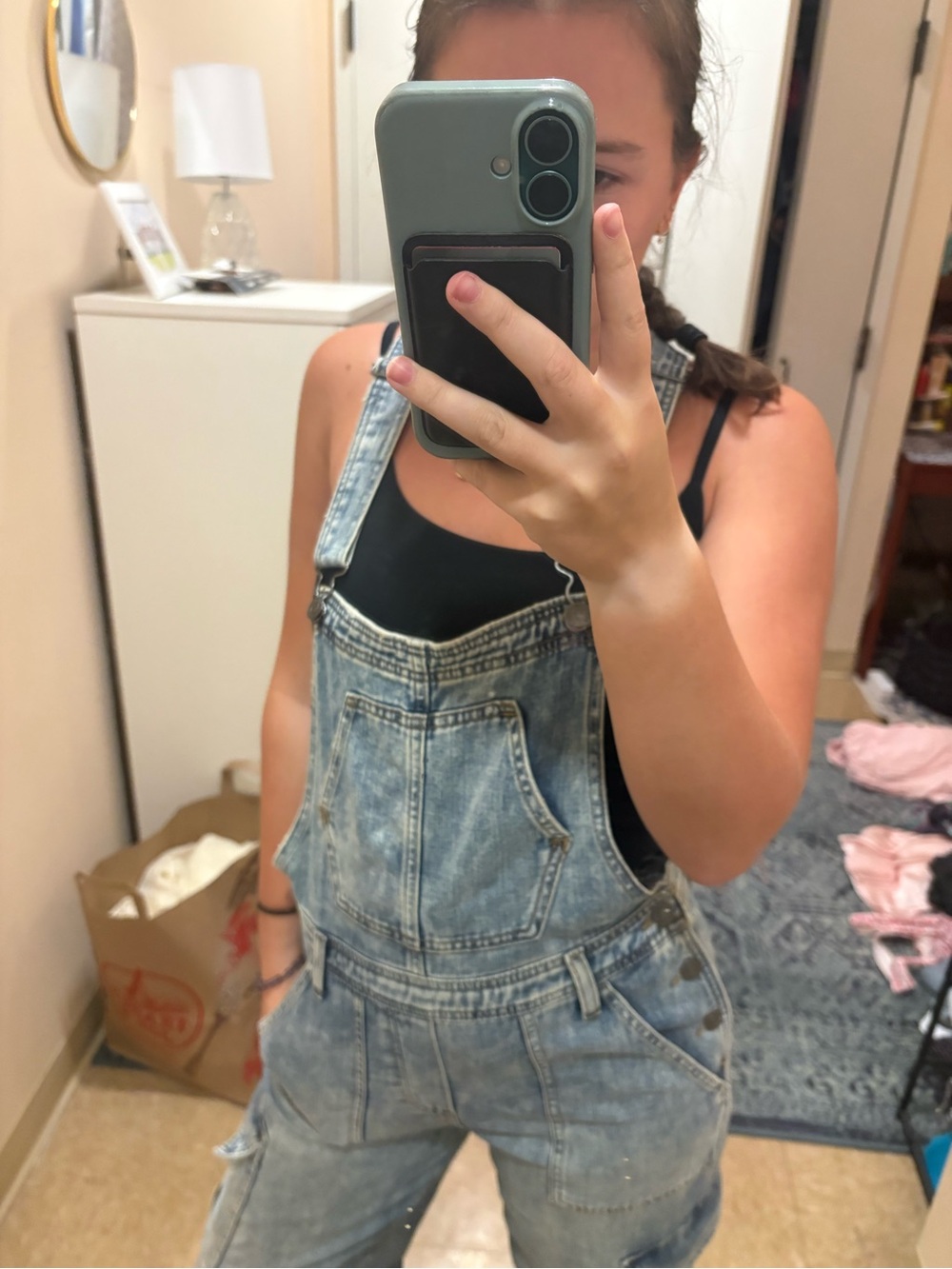 Light Wash Denim Overalls